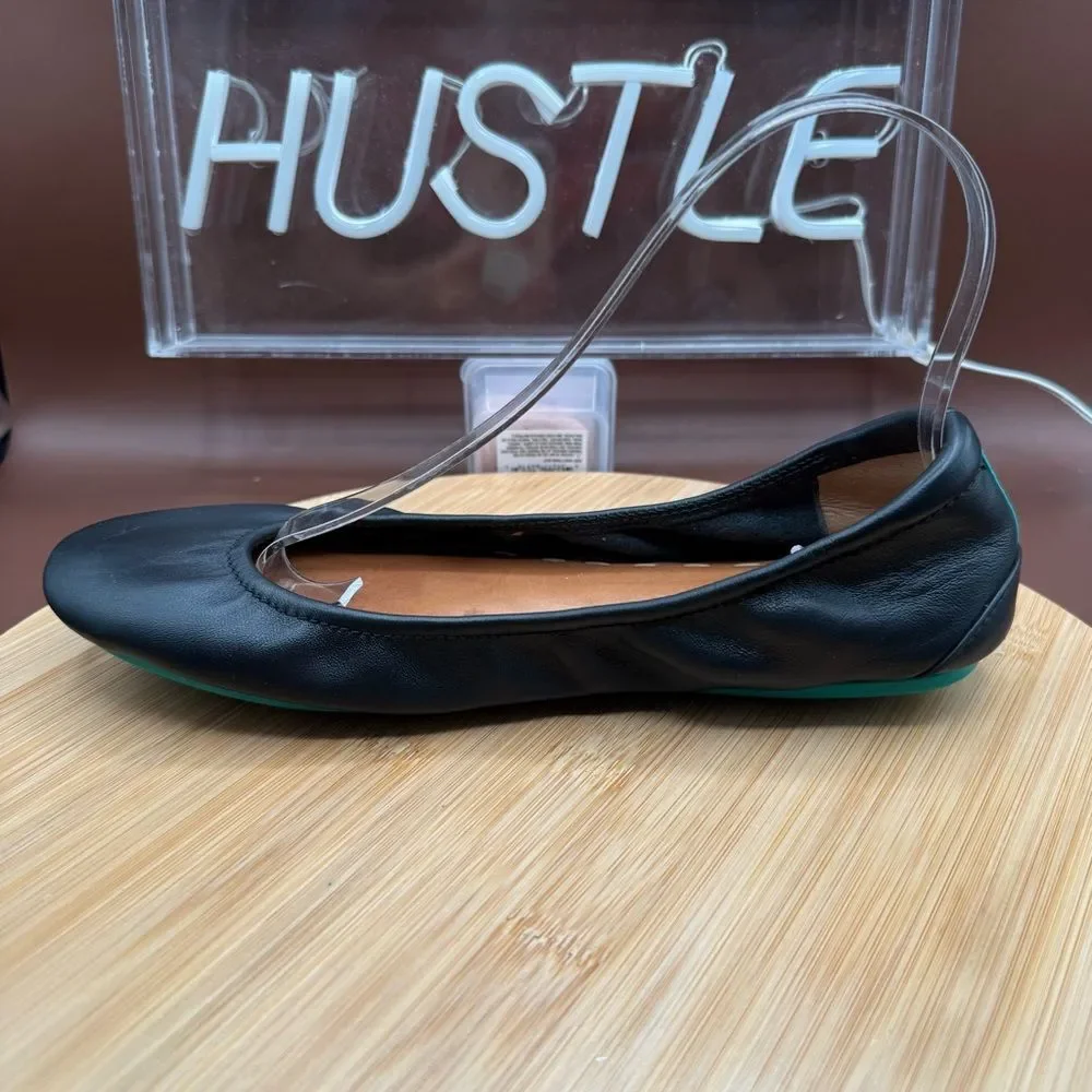Tieks by Gavrieli Ballet Flats Foldable Shoes Black Matte Leather Women’s Size 8